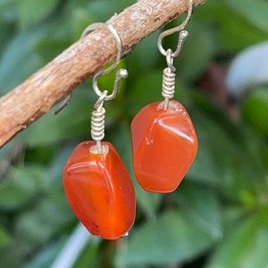 Sundance Sterling Silver Carnelian Bead Earrings